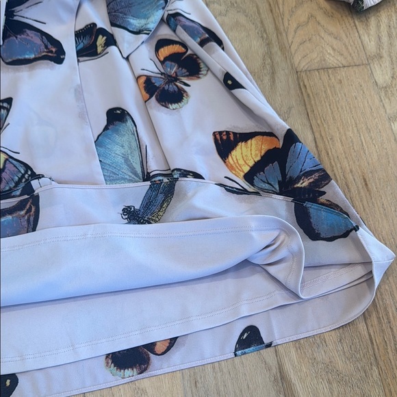 G by Guiliana Butterfly Print Wrap Dress women size medium - Picture 7 of 16